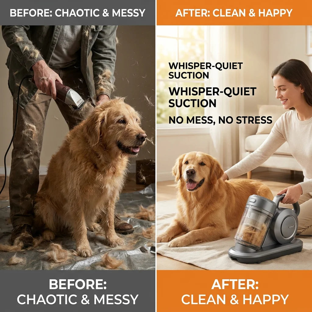 Pet Grooming Vacuum Comparison Graphic