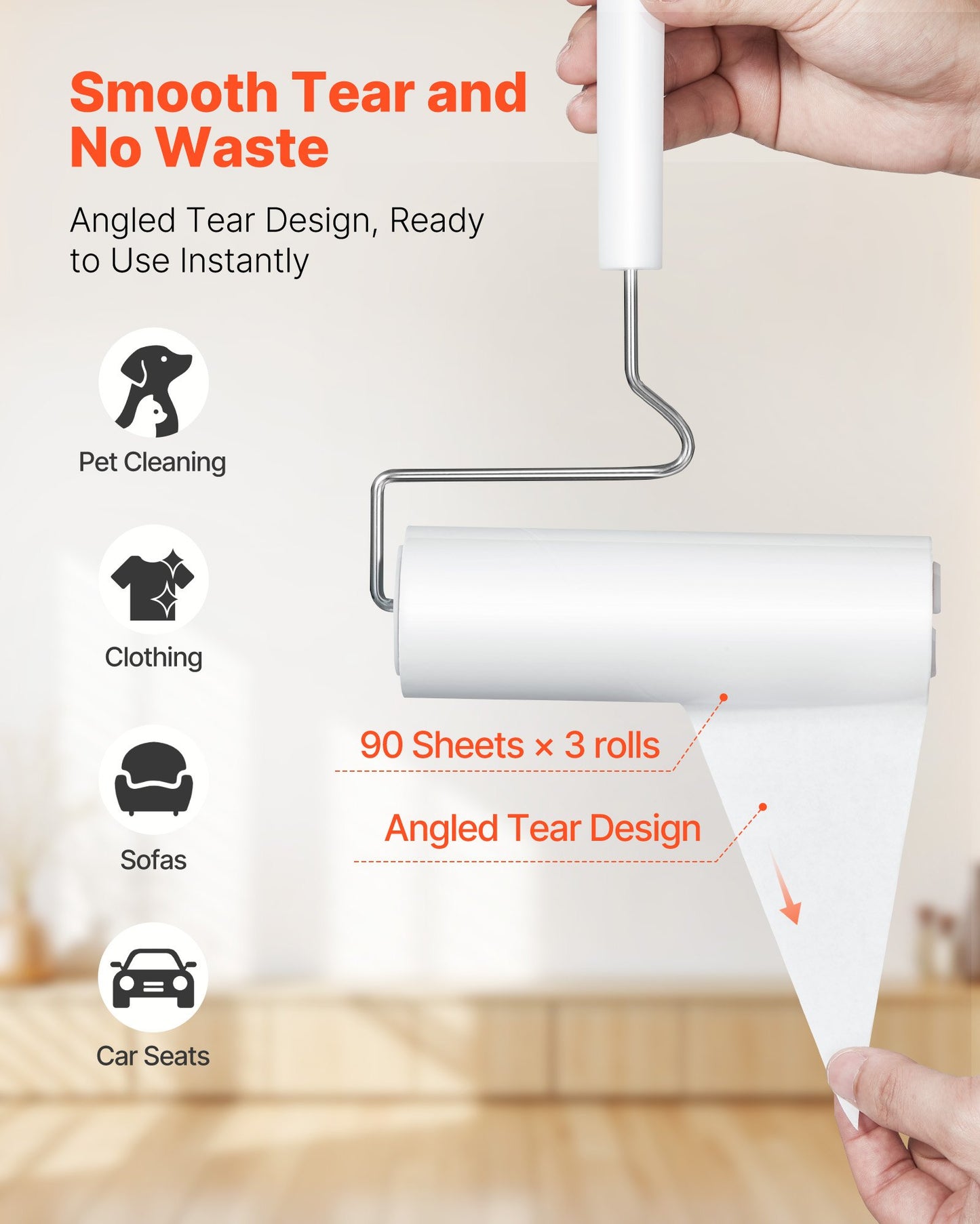FurFree Extra Sticky Lint Roller for Dog and Cat Hair