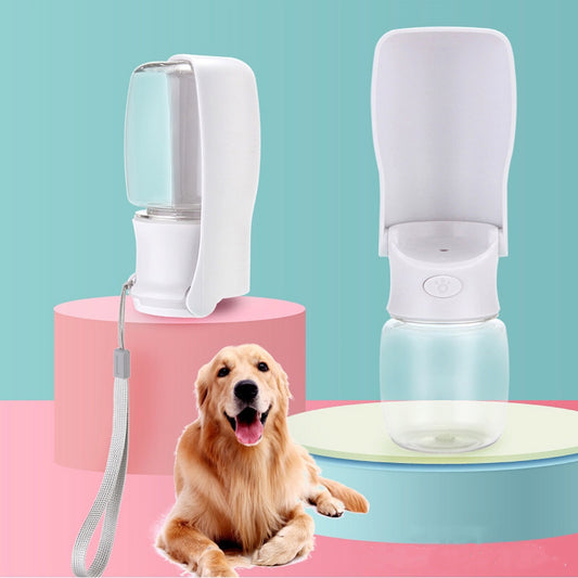 AquaGo Dog Water Bottle White - Portable Pet Hydration for Travel