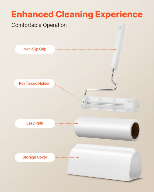 FurFree Pet Hair Lint Roller 3-Pack - Extra Sticky Dog Cat Hair Remover