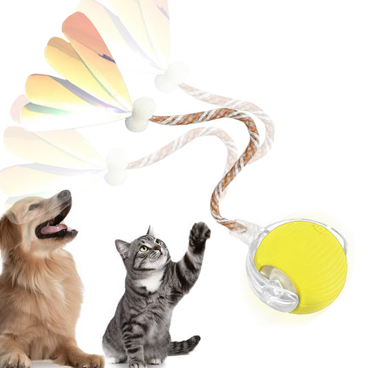 LaserPlay Pro Interactive Cat & Dog Ball — 3-Mode Auto-Moving with LED, 6 Colors | US Stocked