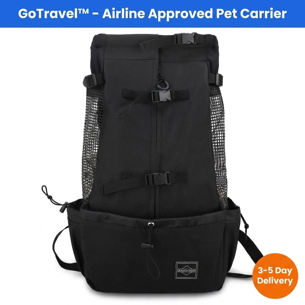 GoTravel Pet Backpack Carrier - Airline Approved Cat Dog Travel Bag