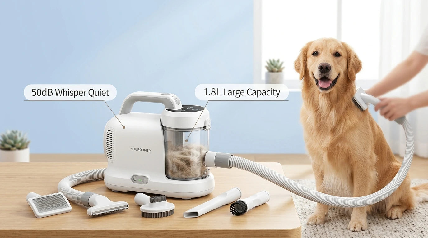 5-in-1 Pet Grooming Vacuum Hero Banner