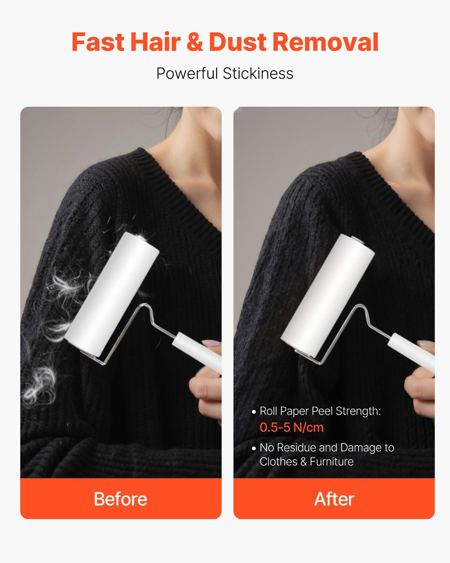 FurFree Pet Hair Remover Roller - Works on Clothes and Car Seats