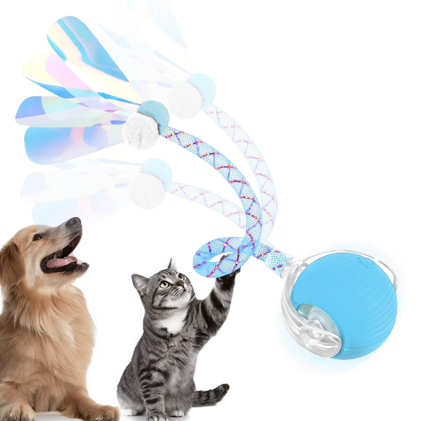LaserPlay Pro Interactive Cat & Dog Ball — 3-Mode Auto-Moving with LED, 6 Colors | US Stocked